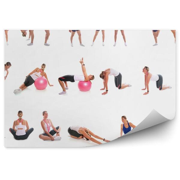 Fototapeta na stenu Kolaž fitnes vadba