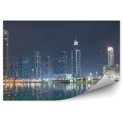 Fototapeta na stenu Voda Budovy Svetlá Noc Záliv