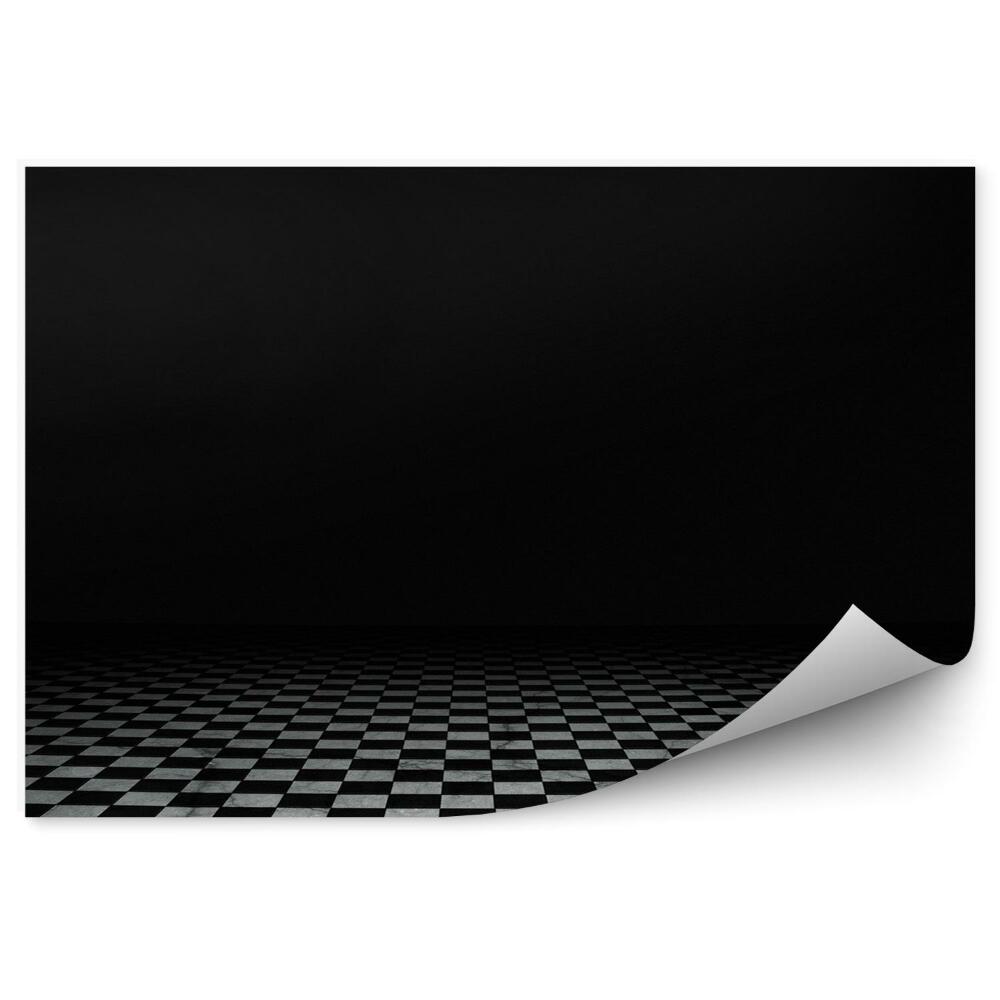 Fototapeta na stenu Grunge podlahová šachovnicová ilúzia perspektívy