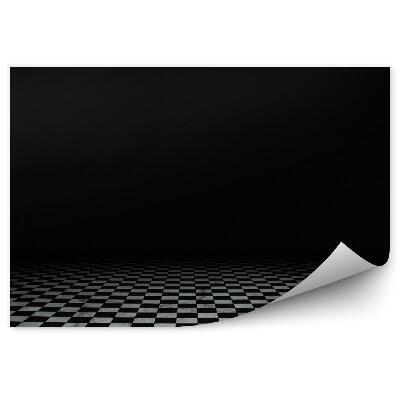 Fototapeta na stenu Grunge podlahová šachovnicová ilúzia perspektívy