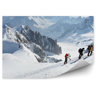 Fototapeta Mont blanc hory zima sneh alpinisti