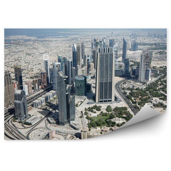 Fototapeta Dubaj Sivá Mesto Mrakodrapy Budovy Cesty