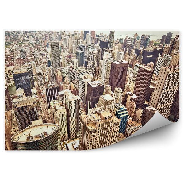 Fototapeta na stenu Pohľad z vtáčej perspektívy Chicago mrakodrapy