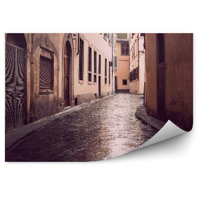 Fototapeta Ozka ulica ponoči mestna svetloba