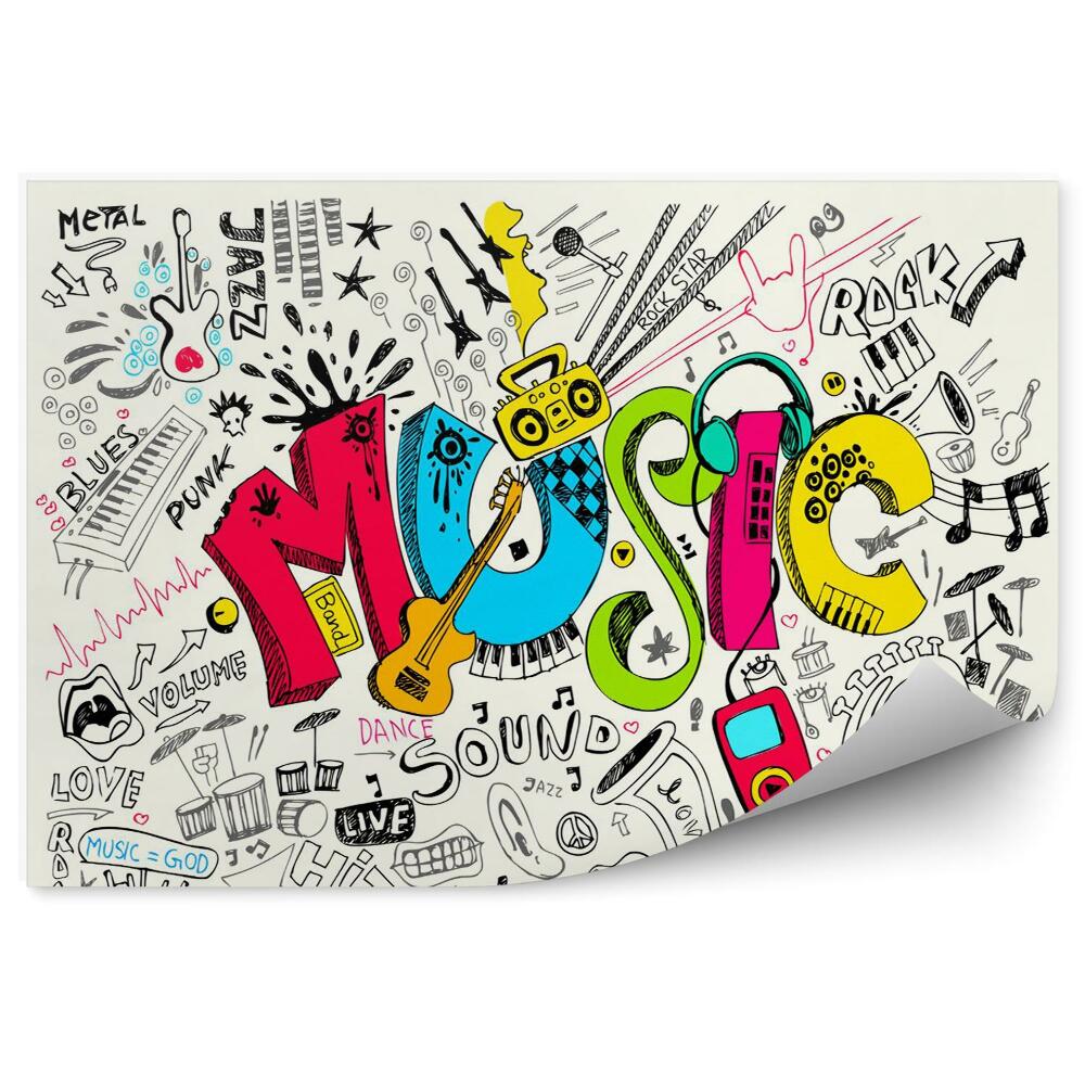 Fototapeta na stenu Graffiti hudba