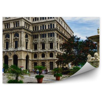 Fototapeta Mestské Budovy Fontána Turisti Vegetácia