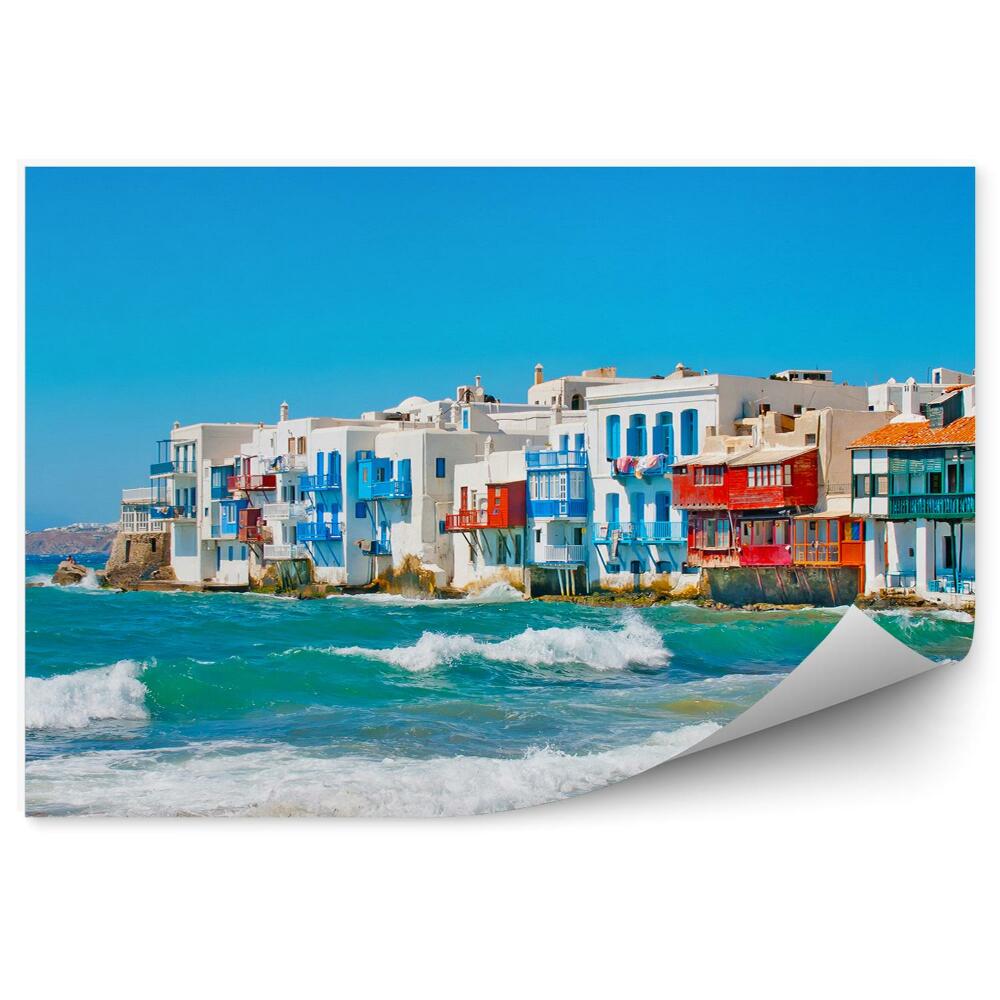 Fototapeta na stenu Mykonos Pohľad Na Vlny Architektúra Domy