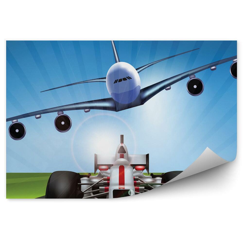 Fototapeta Bela rdeča formula 1 bolide road