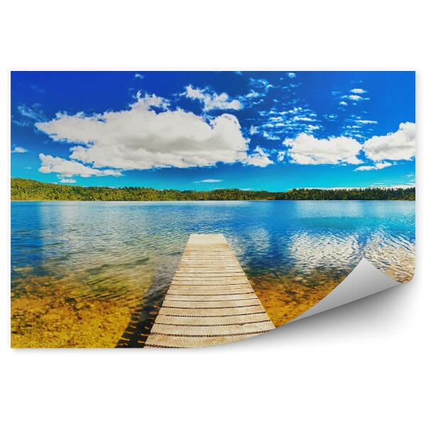 Fototapeta na stenu Panoráma modrého jazera