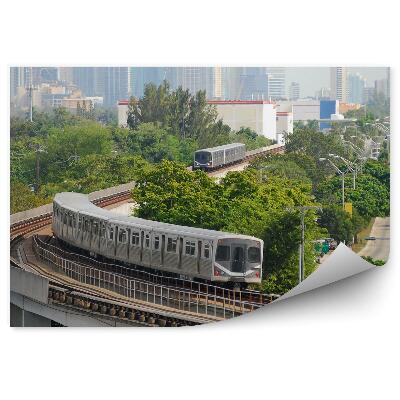 Fototapeta na stenu Budovy Vlaky Trate Mesto Miami Doprava