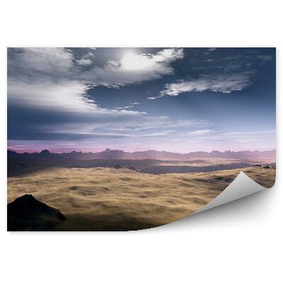 Fototapeta na stenu Hory Púšť Hmla Západ Slnka Obloha Mraky