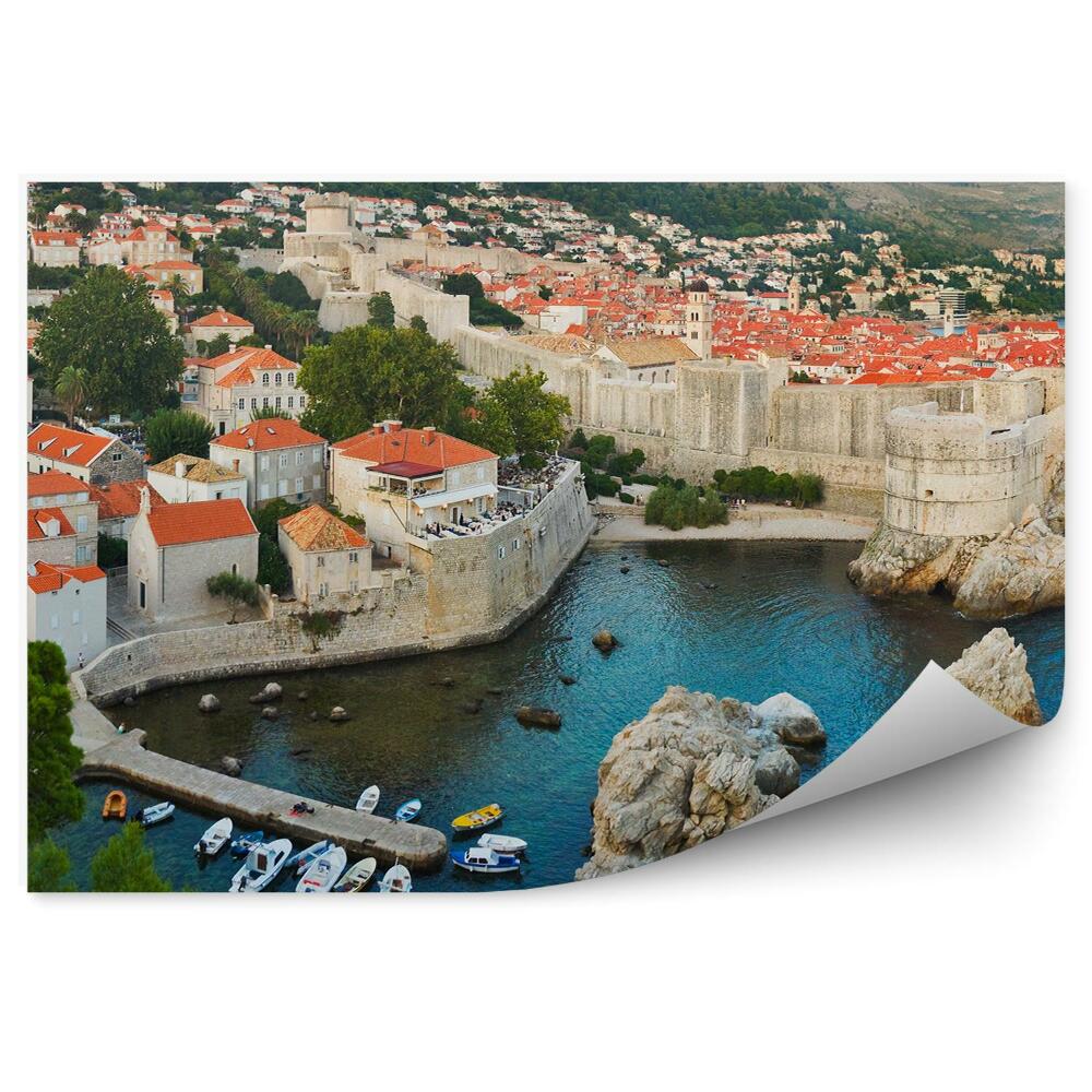 Fototapeta Záliv Prístav Lode Skaly Mesto