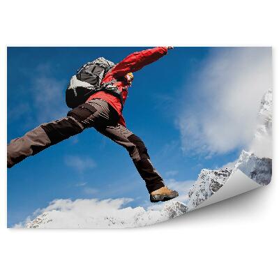 Fototapeta Turistické himalájske hory sneh zimná obloha