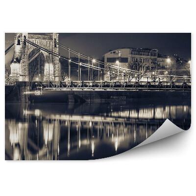 Fototapeta na stenu Čiernobiely most Grunwald rieka obloha Vroclav tieň