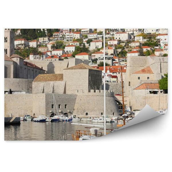 Fototapeta Pevnosť svätý jan stavby lode nebo more stromy Dubrovník