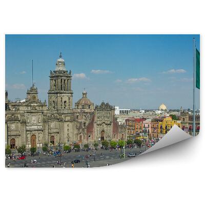 Fototapeta na stenu Zocalo Mestská Vlajka Budovy Architektúra Mexico City