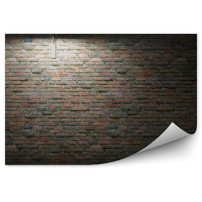 Fototapeta na stenu Osvetlená tehlová stena s časťou podlahy