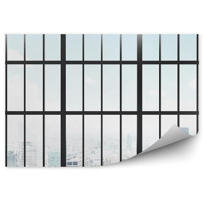 Fototapeta Pohľad na mesto z okna biele svetlo