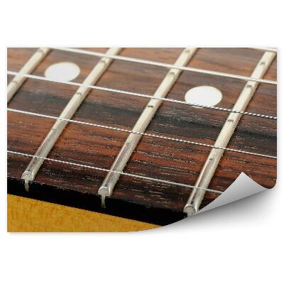 Fototapeta Struny elektrickej gitary v detailnom zábere