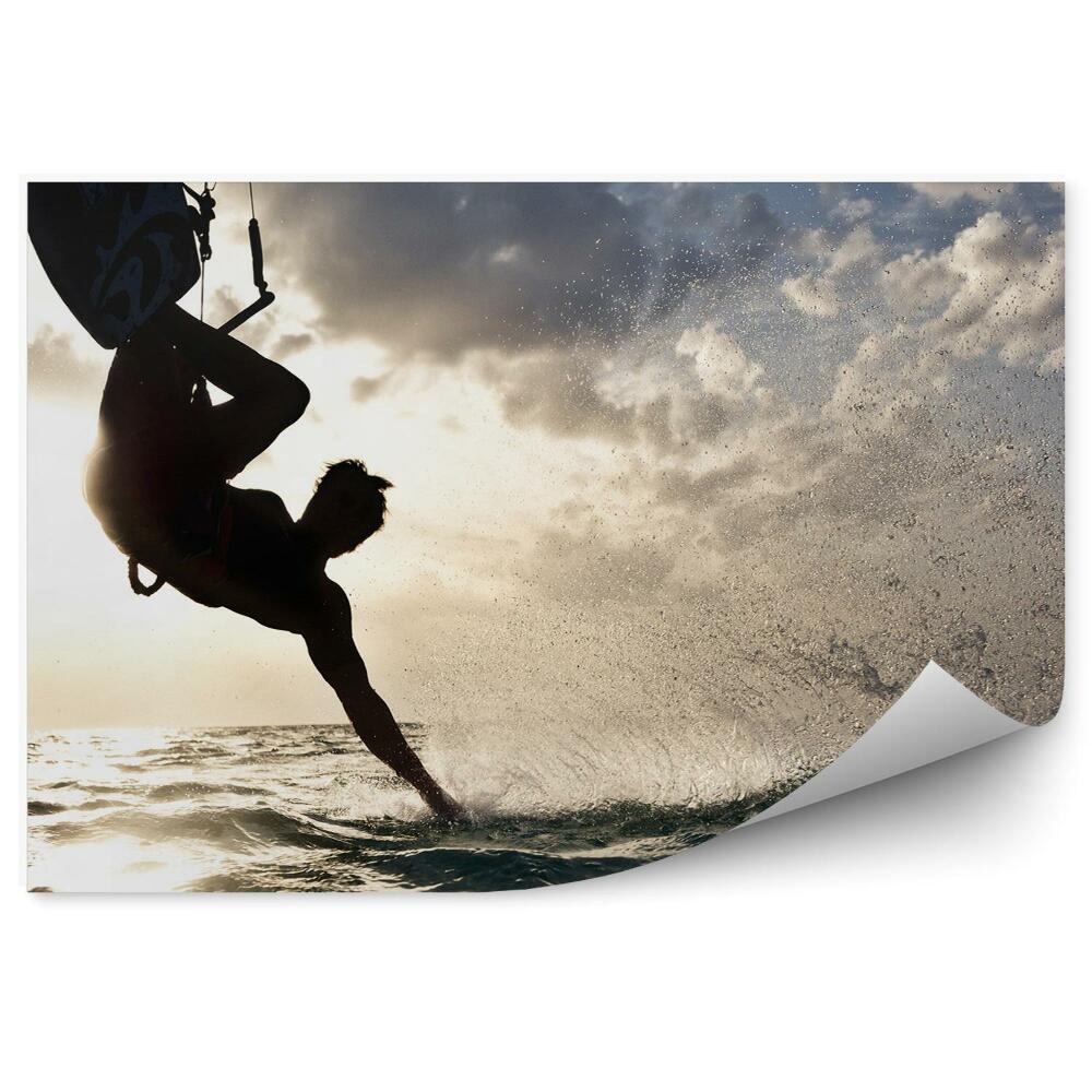Fototapeta Kitesurfing ocean nebo oblaki