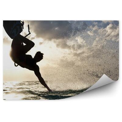 Fototapeta Kitesurfing ocean nebo oblaki