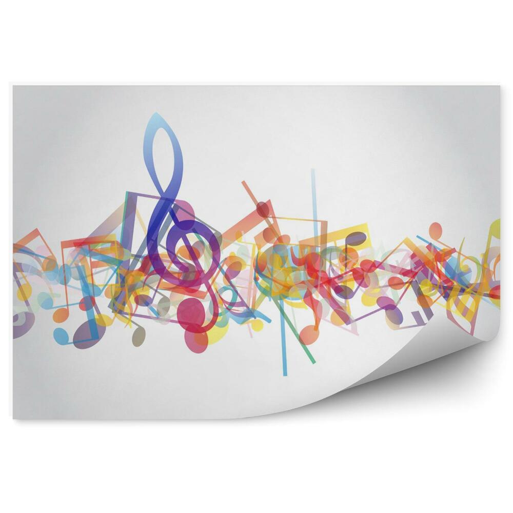 Fototapeta na stenu Pestrofarebné noty