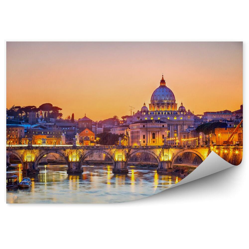 Fototapeta na stenu Dóm svätého Petra v nočnom Ríme