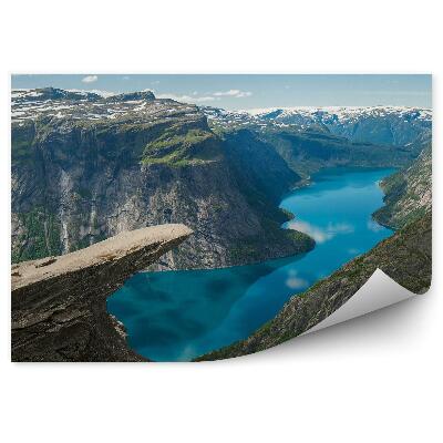 Fototapeta Nórsko Skaly Hory Tráva Rieka