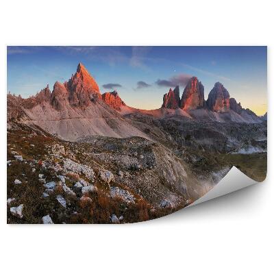 Fototapeta na stenu Panoráma dolomitov pri západe slnka v taliansku