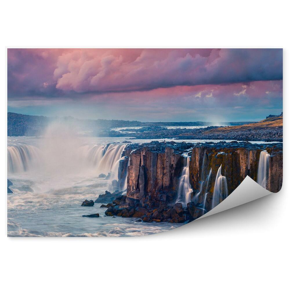 Fototapeta na stenu Skaly Kopce Vodopády Mraky