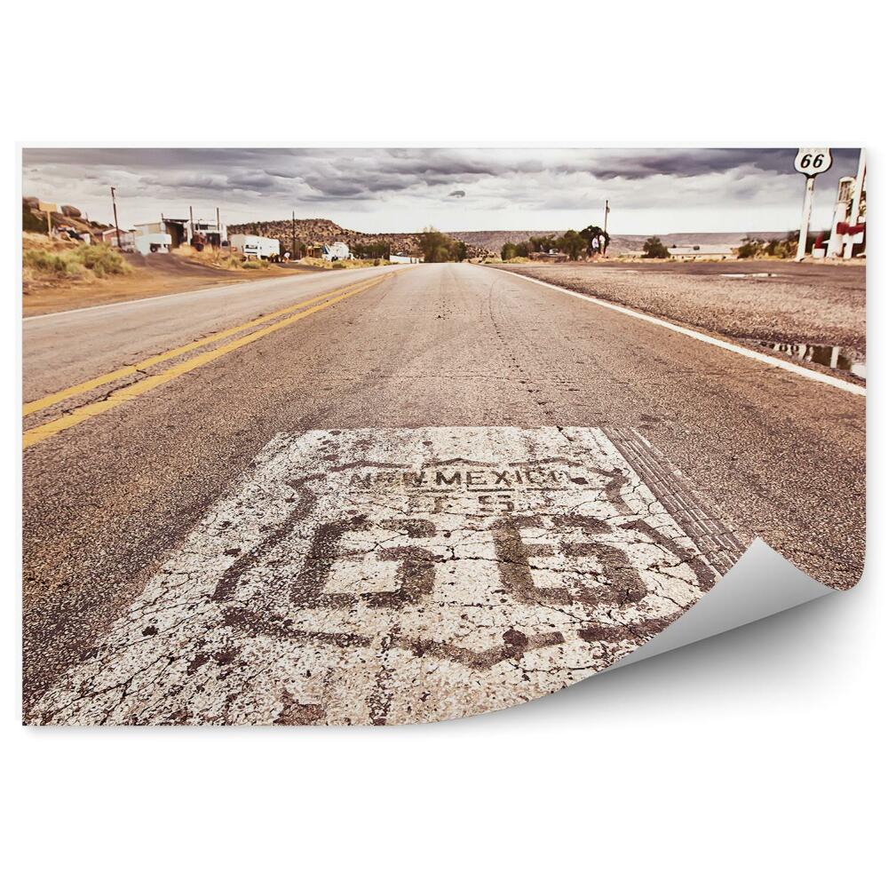 Fototapeta na stenu Stará Cesta 66 Ulica Zamračená Obloha