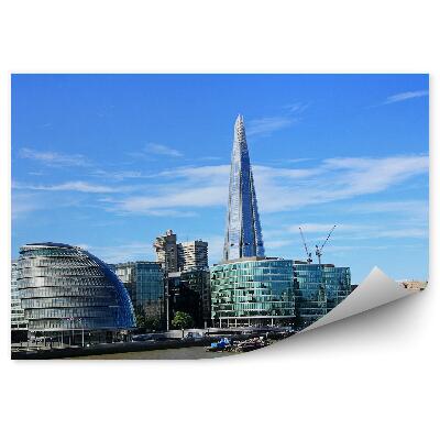 Fototapeta Budovy Temža loď obloha mraky