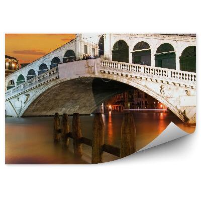 Fototapeta Benetke rialto most svetlobni promet ljudje
