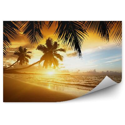 Fototapeta Západ slnka nad Karibským morom