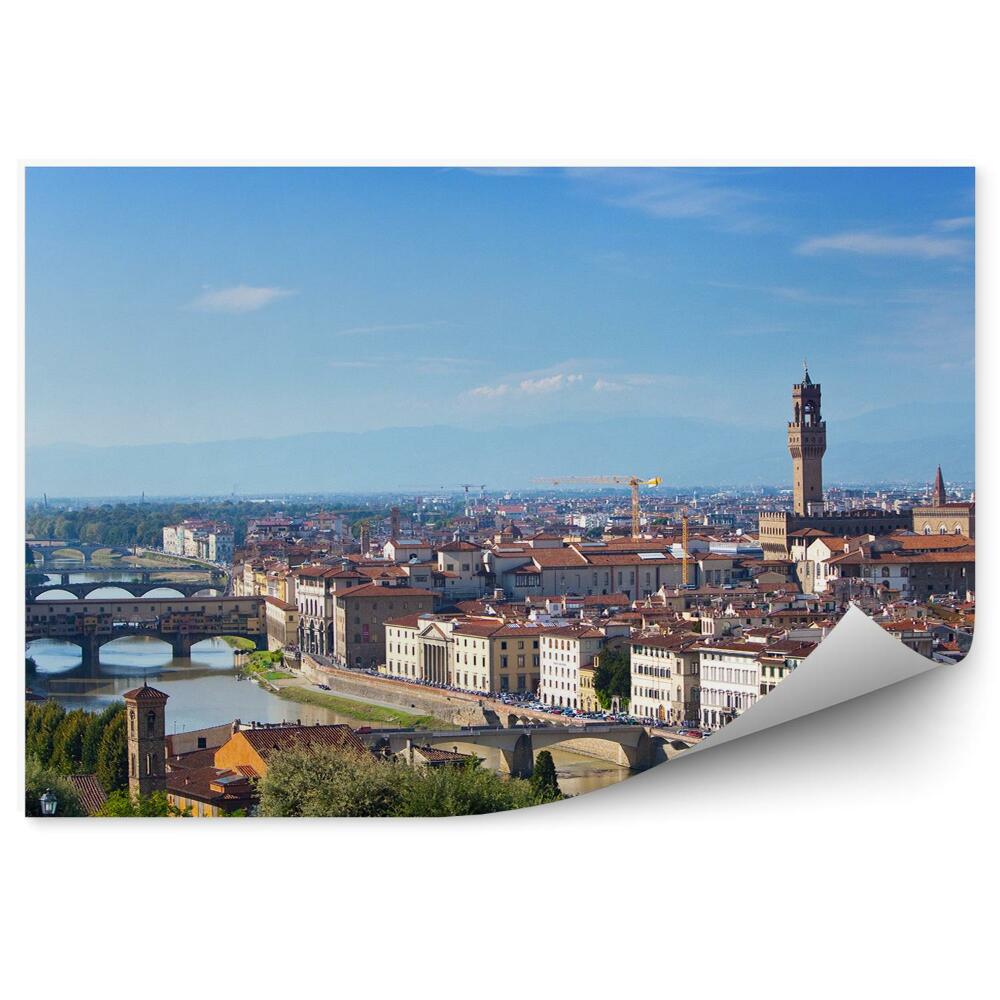 Fototapeta na stenu Zlatnícky most riečne budovy Florencia