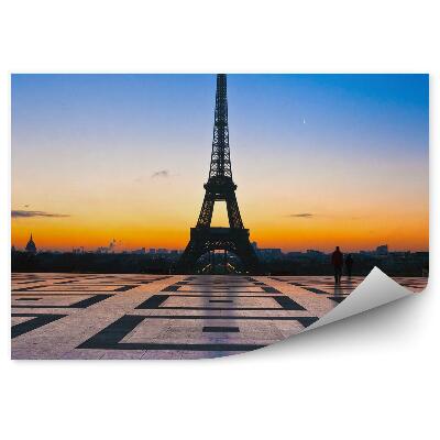 Fototapeta na stenu Romantičen pogled na eifflov stolp ob sončnem vzhodu