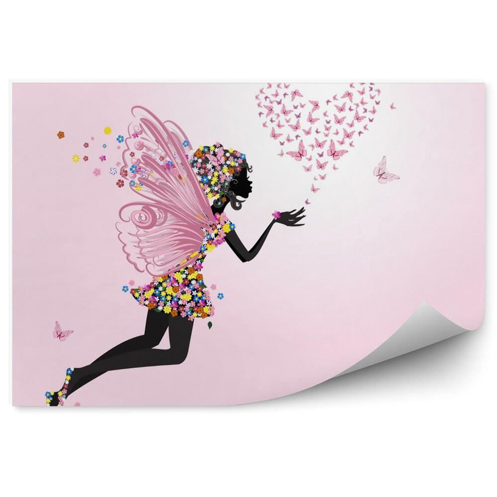 Fototapeta na stenu Kvetinová víla s motýľmi