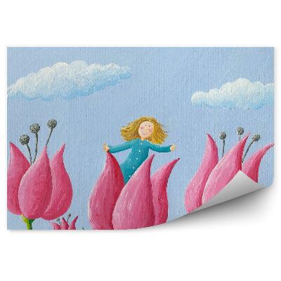 Fototapeta na stenu Thumbelina slimák tulipán