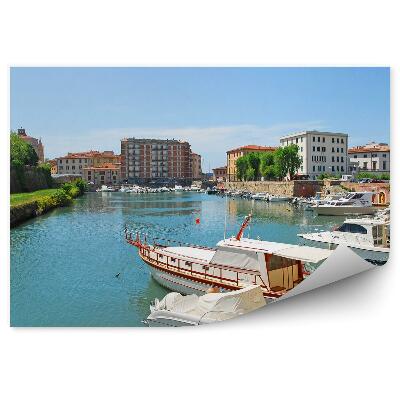 Fototapeta na stenu Taliansko Centrum Mesta Livorno Lode V Benátskej Štvrti