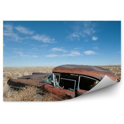 Fototapeta na stenu Staré Hrdzavé Auto Uprostred Púšte Nové Mexiko