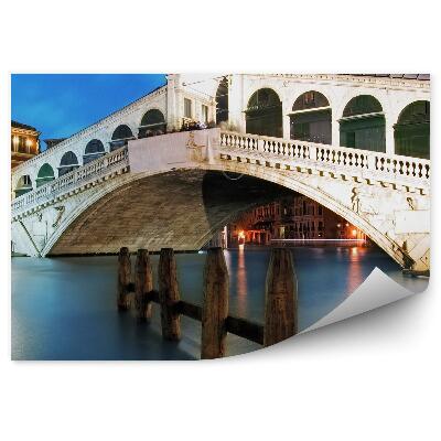 Fototapeta Benátky Most Rialto Za Súmraku