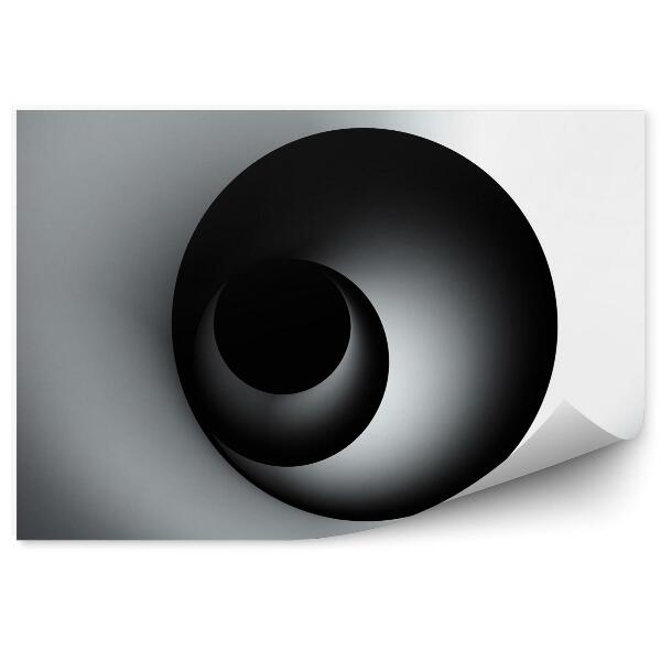 3d fototapeta Čiernobiela špirála 3d