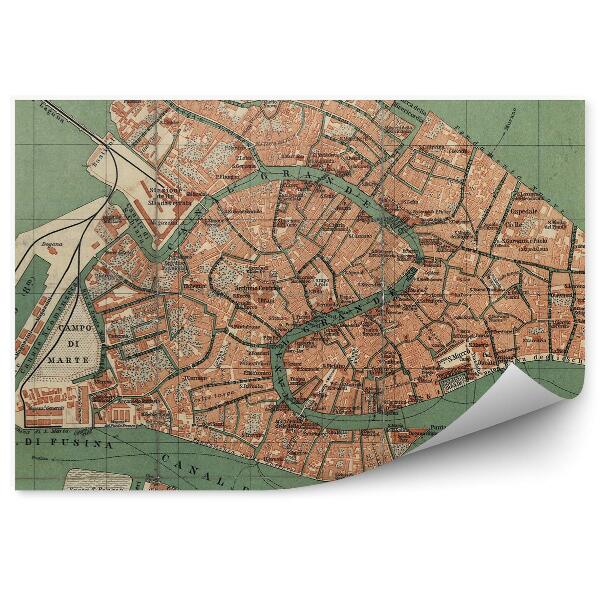 Fototapeta na stenu Stará mapa Benátok