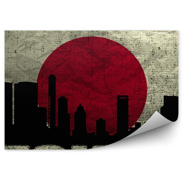 Fototapeta na stenu Nástenná maľba vlajka Japonsko znak Tokio