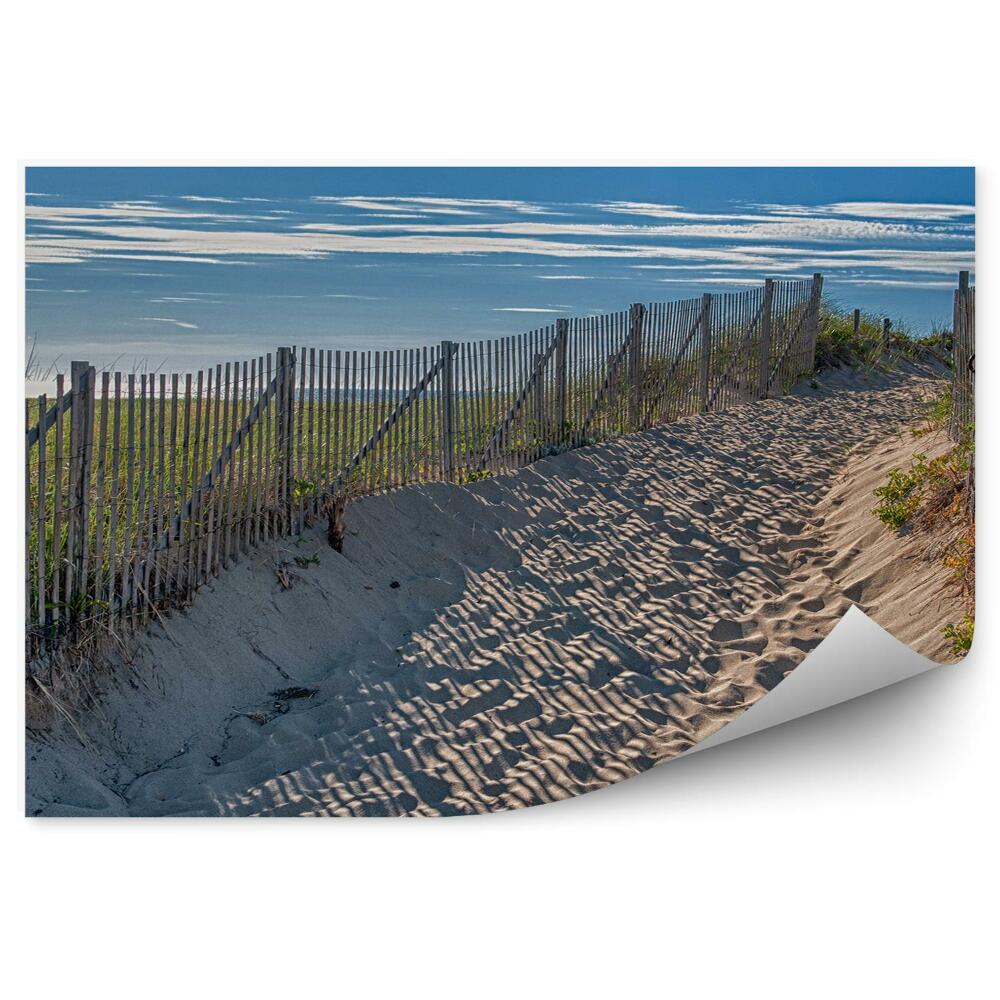 Fototapeta na stenu Plážová Tráva Plot Obloha Mraky