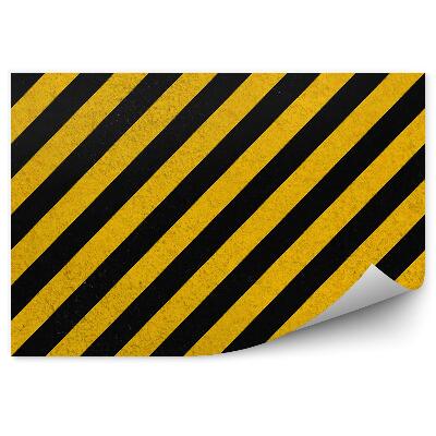 Fototapeta Žlté čierne diagonálne pruhy na pozadí vzor