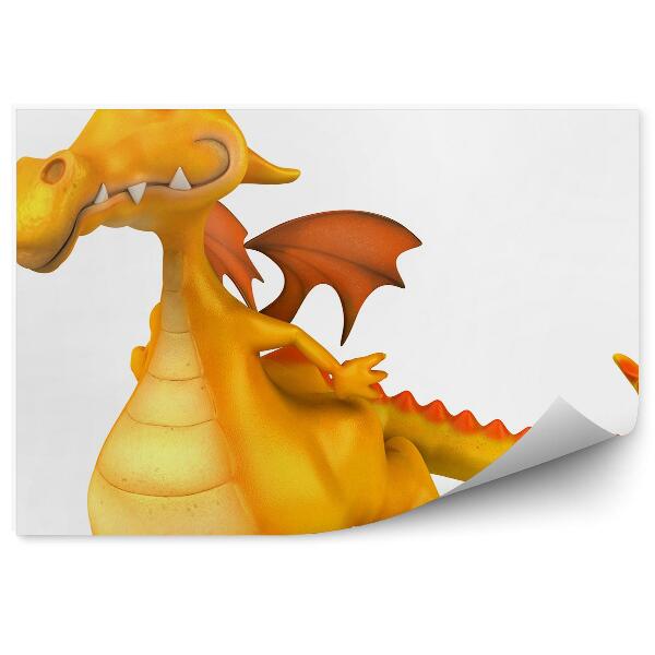 Fototapeta do detskej izby Oranžový drak 3d
