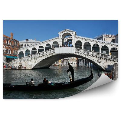 Fototapeta na stenu Most Rialto Italija gondola