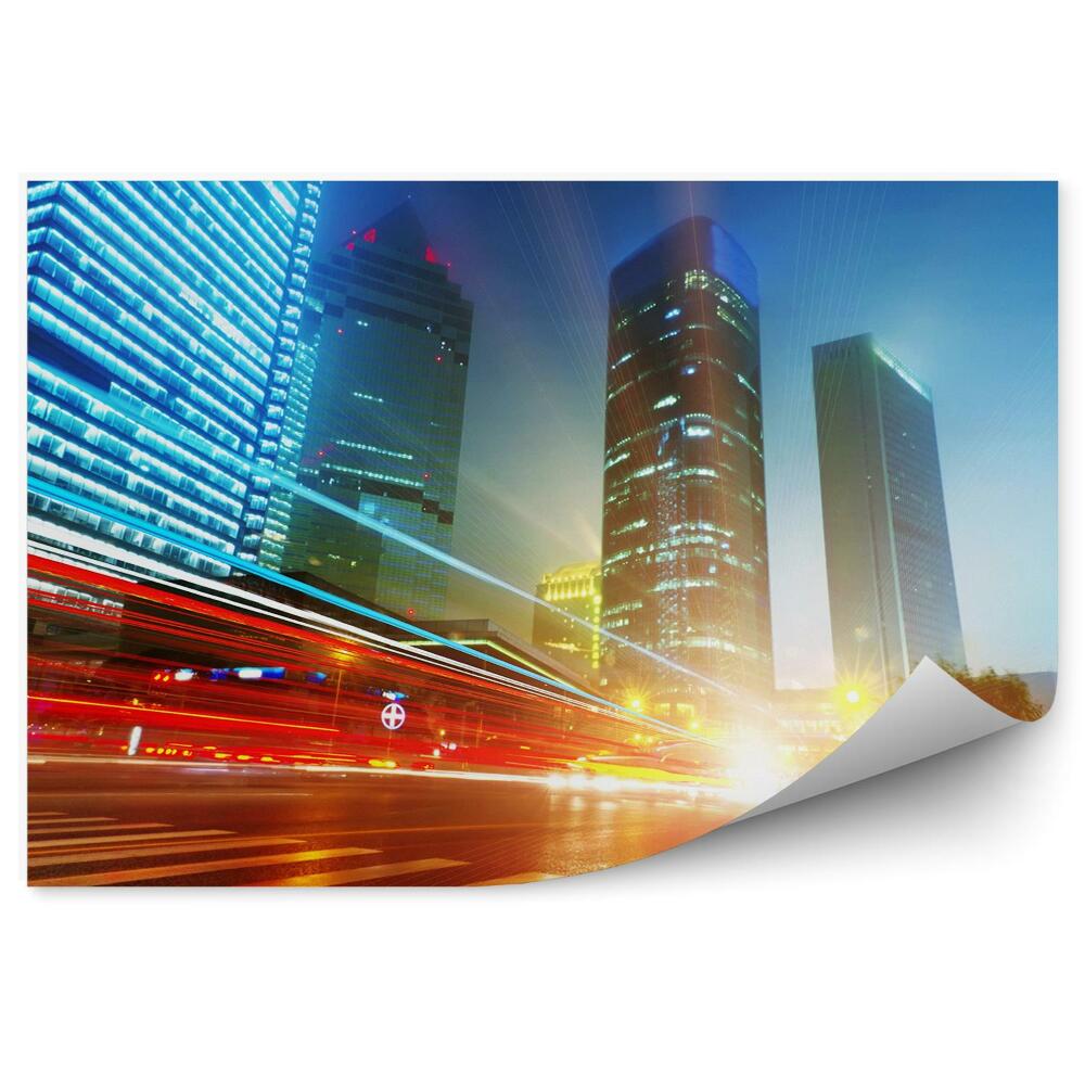 Fototapeta na stenu Čína Semafory Ulice Budovy Mesto