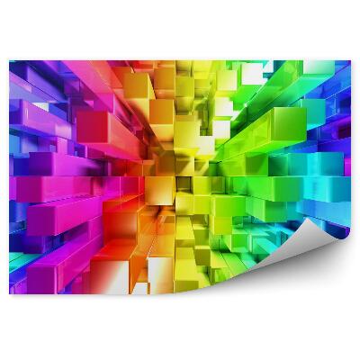 Fototapeta na stenu Dúhové farebné 3d bloky
